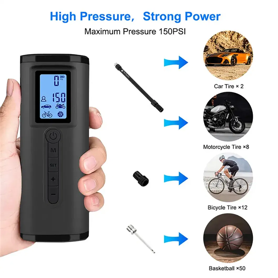 Hot Product Lightweight Cordless Mini Auto Bicycle Rechargeable Portable Electric Air Pump