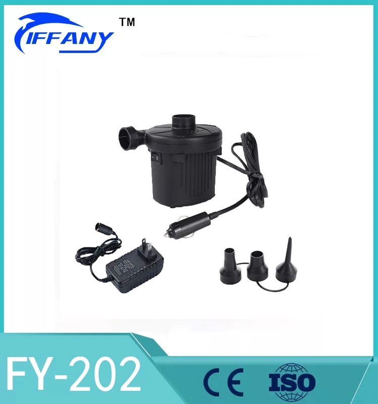 202 Two Way Electric Air Pump Electric OEM 12V Standard for Inflatable Boat and Air Bed Low Pressure