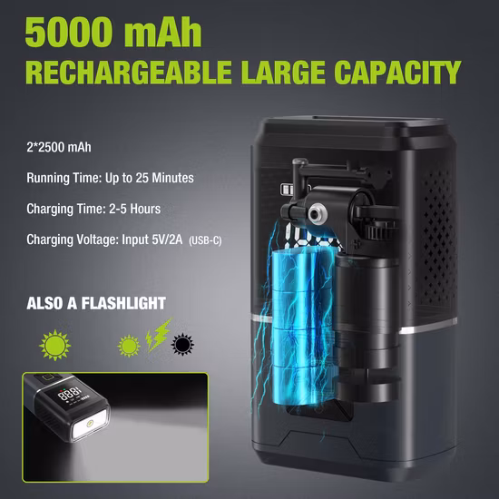 12V 12.6V 80W 120W Multiple Functions Rechargeable Lithium Battery Car Air Pump