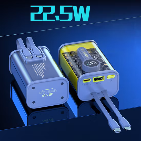 22.5W Fast Charger 10000mAh Power Bank Portable Charger Powerbank 10000 mAh Powerbank LED External Battery for Phone